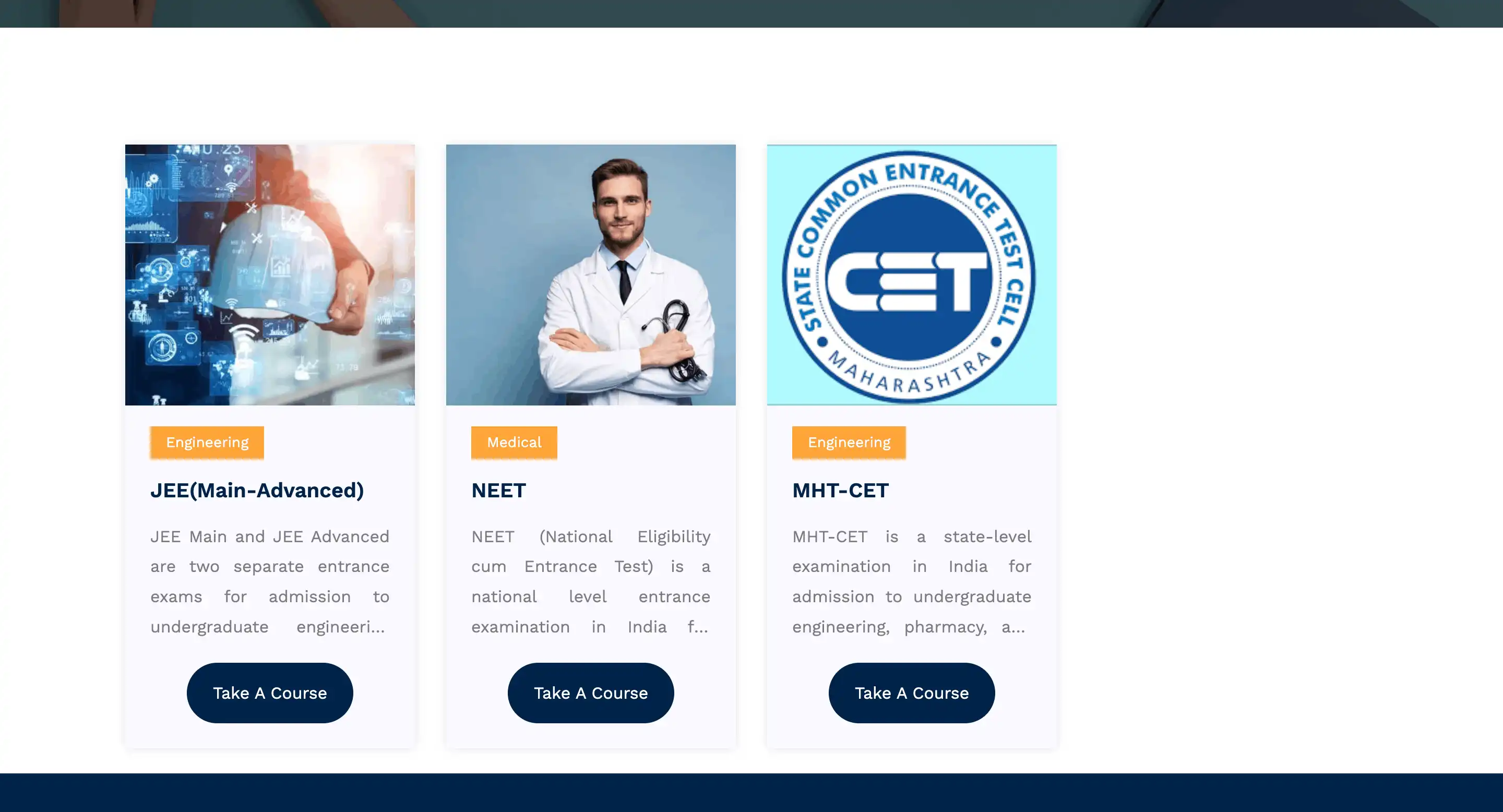 Phasor Academy courses page